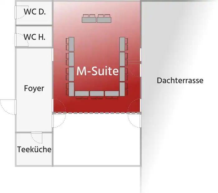 M-Suite Modul der Konferenzsuite-Freiburg Grundriss